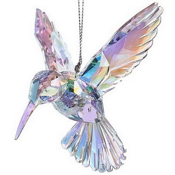 Игрушка на елку "Колибри" 10,2 см, цвет радужный