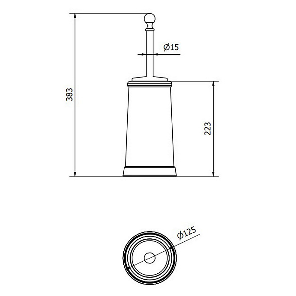 Ершик для туалета iB Rubinetti Hermes HR012CC