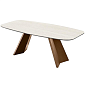 Стол обеденный Calligaris Icaro 199х100, White Travertino