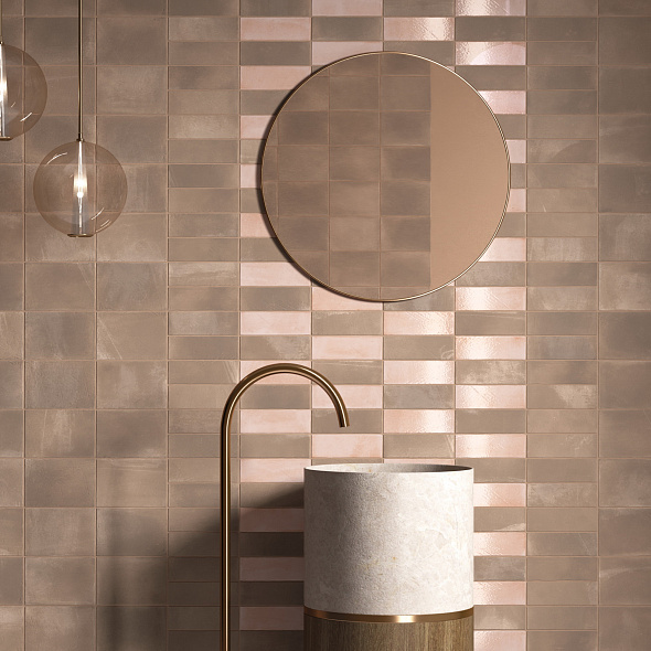 Керамогранит Equipe Miyako 5х15, Crystal Pink Gloss, 7,8 мм