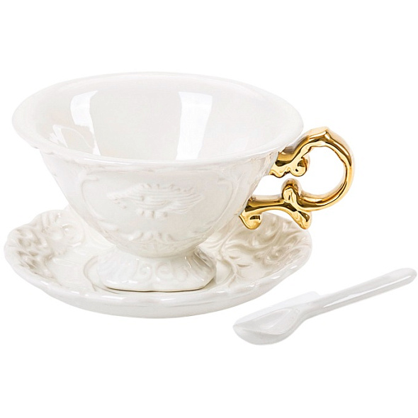 Набор чайный I-Wares, 3 предмета, цвет золото