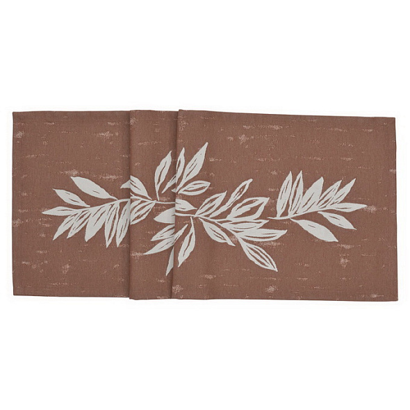 Скатерть-дорожка Big Leaves 50х140 см, цвет кирпич