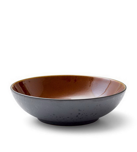 Салатник Bitz Ceramic 24 см, цвет черный/янтарный