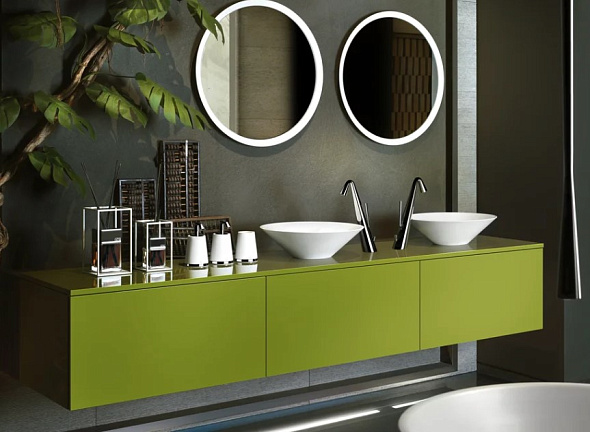Раковина накладная Gessi Cono 45х45 45903.521 из Cristalplant, белая матовая
