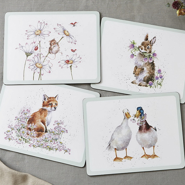 Набор подставок под тарелку "Дикие цветы" 29,8х40,1 см, 4 шт