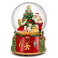 Фигурка музыкальная "Снежный шар: Санта украшает елку" 10 см