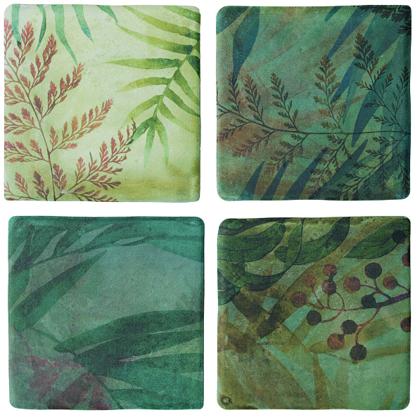 Керамогранит Wow Aqua Welness 11х11, Decor Green, 8,5 мм