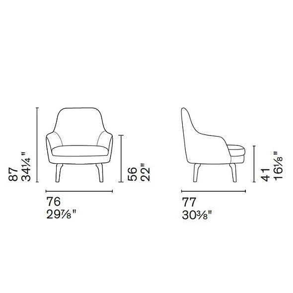 Кресло Calligaris Medea, Taupe