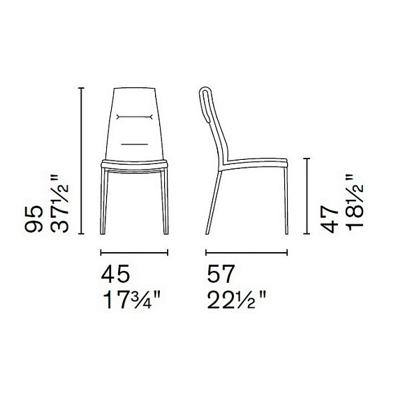 Стул Calligaris Carmen, Mud Brown