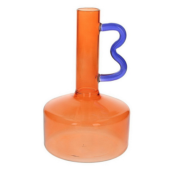 Ваза-ампула Glass Design Art 19 см, оранжевая
