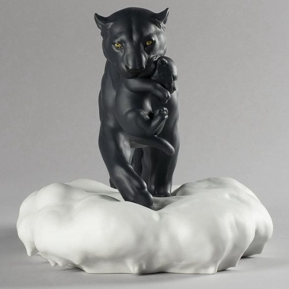 Статуэтка "Черная пантера с детенышем" 25х48х25 см