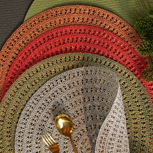 Подложка под тарелку круглая Placemat Nova 38 см, красная