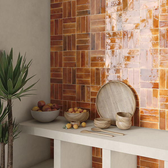 Плитка керамическая Equipe Hanoi 6,5х20, Arco Burnt Red, 8 мм