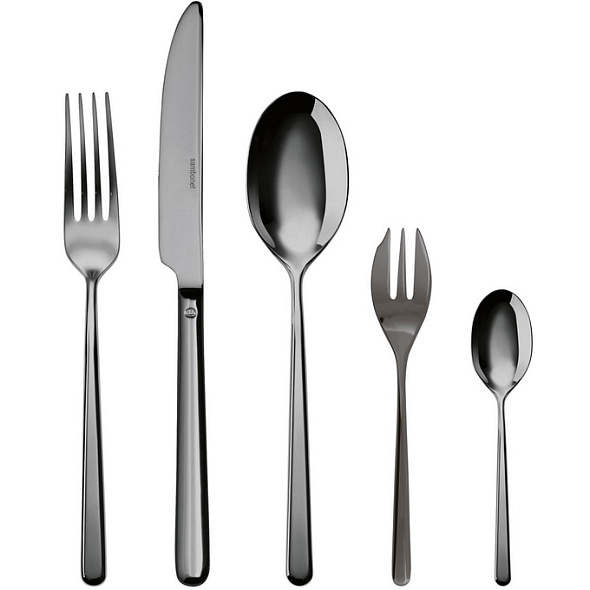 Набор столовых приборов Linear Black, 30 предметов