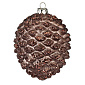 Елочная игрушка "Шишка" 8 см, коричневая