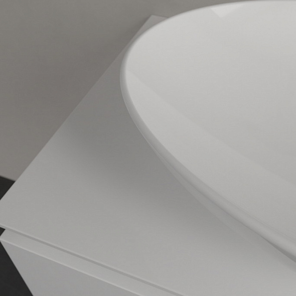 Раковина накладная Villeroy & Boch Loop & Friends 62х42, CeramicPlus, 4A4801R1, из TitanCeram, белая
