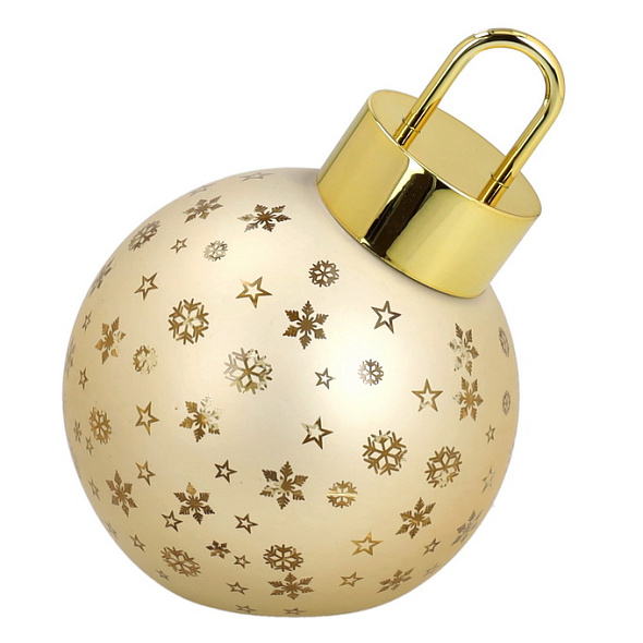 Фигурка с подсветкой "Елочный шар" 12 см, цвет золото