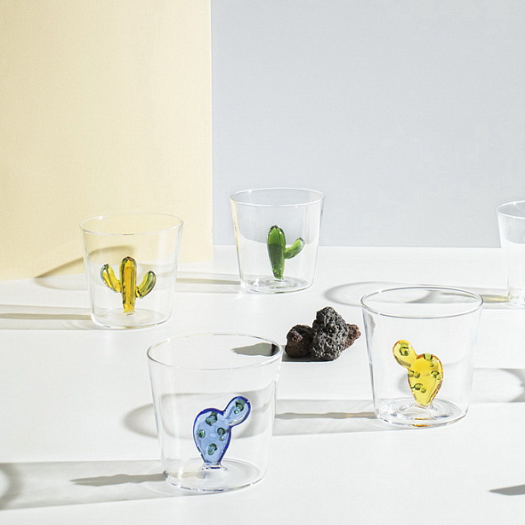 Стакан Desert Plants 350 мл, голубой