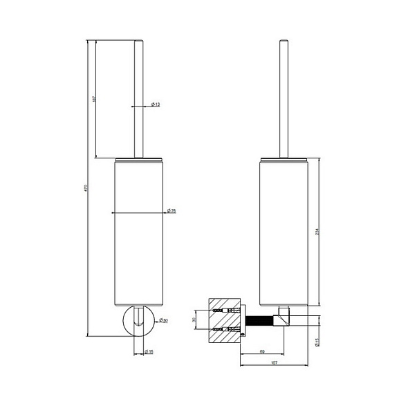 Ершик для туалета Gessi Anello 63719.726, брашированная теплая бронза PVD