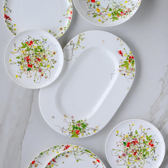 Блюдо сервировочное овальное Brillance Fleurs Sauvages 34 см