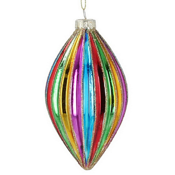 Елочная игрушка "Радужная сосулька" 12 см