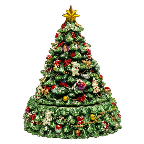 Фигурка музыкальная "Рождественская ель" 15 см