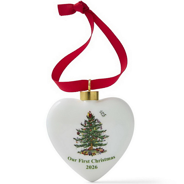 Елочная игрушка Spode Christmas Tree "Сердце" 8х2,5 см