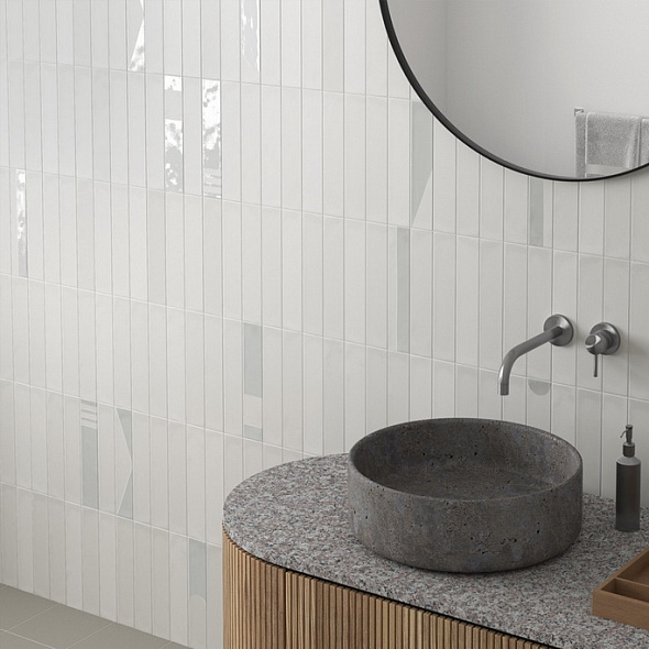 Керамогранит Equipe Wadi 6х30, Decor Snow, 8 мм