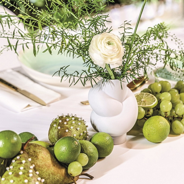 Ваза Node 14 см, цвет белый матовый