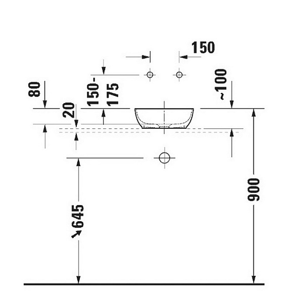 Раковина Duravit Sivida 30х30, из DuroCast, белая