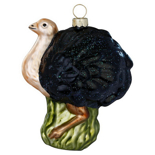 Елочная игрушка "Страус" 9,5 см