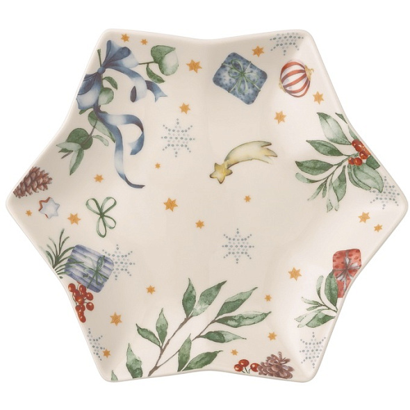 Блюдо-звезда Christmas songs 24 см