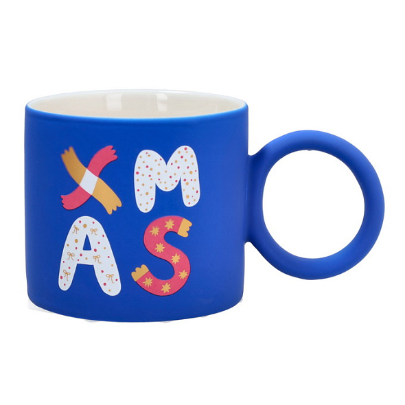 Кружка Xmas 350 мл, синяя