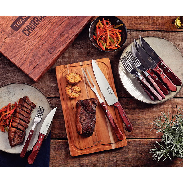 Набор для барбекю Tramontina Churrasco, 15 предметов, красный