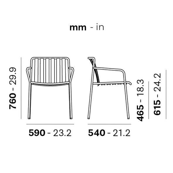 Кресло Pedrali Coney 3645, Terracotta
