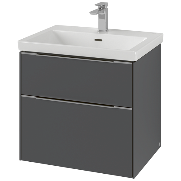 Тумба с раковиной Villeroy & Boch Subway 3.0 65х47, графит
