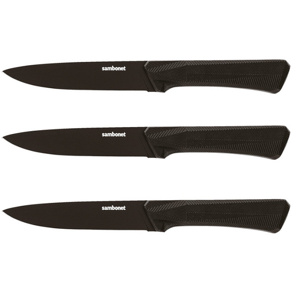 Набор ножей для стейка Sambonet Black Edge 13 см, 3 шт