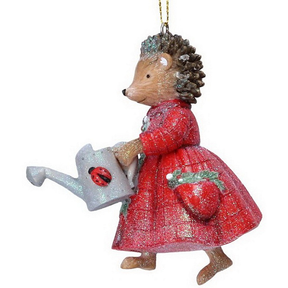 Елочная игрушка "Миссис Ежик" 8 см