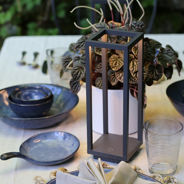 Лампа настольная Zafferano Home Pro 29,4 см, темно-серая