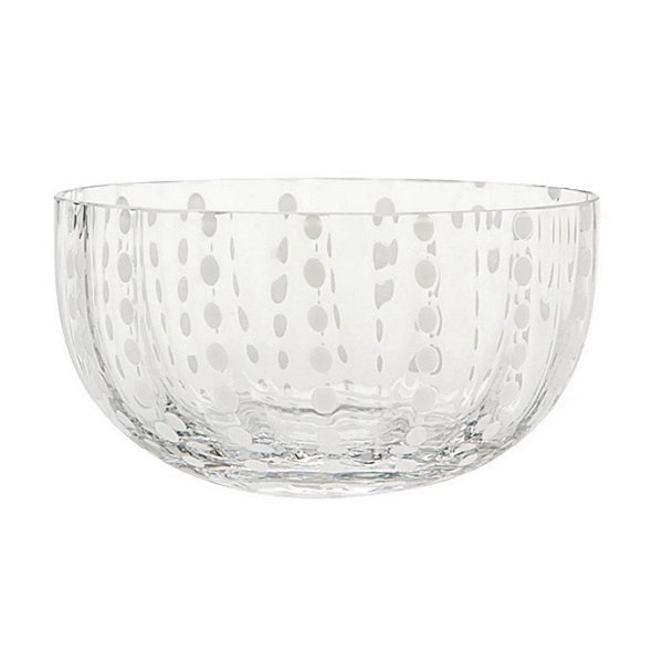 Салатник порционный Zafferano Perle 11,5 см, прозрачный