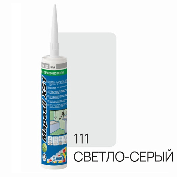 Силикон Mapei Mapesil XS1 N111 300 мл, светло-серый