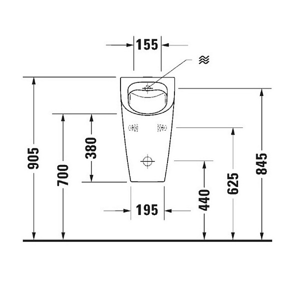 Писсуар Duravit ME by Starck 35х30, 2809300000, белый