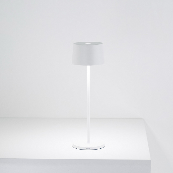 Лампа настольная Zafferano Olivia Pro 35 см, белая