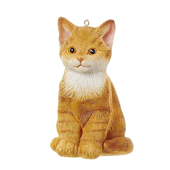Елочная игрушка "Рыжий котенок" 5 см