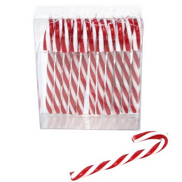 Набор елочных игрушек "Карамельная трость" 10 см, 12 шт