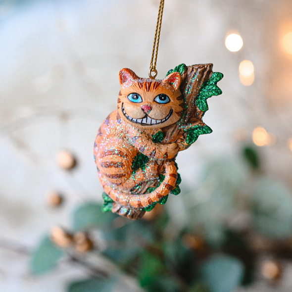 Новогодняя игрушка "Чеширский кот" 12 см