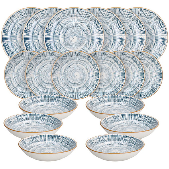 Набор посуды на 6 персон Madison Virtuo Blue, 18 предметов