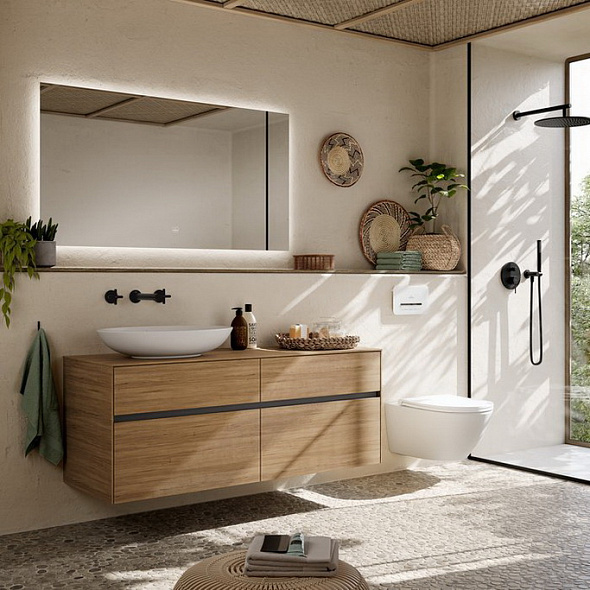 Раковина накладная Villeroy & Boch Loop & Friends 62х42, CeramicPlus, 4A4801R1, из TitanCeram, белая