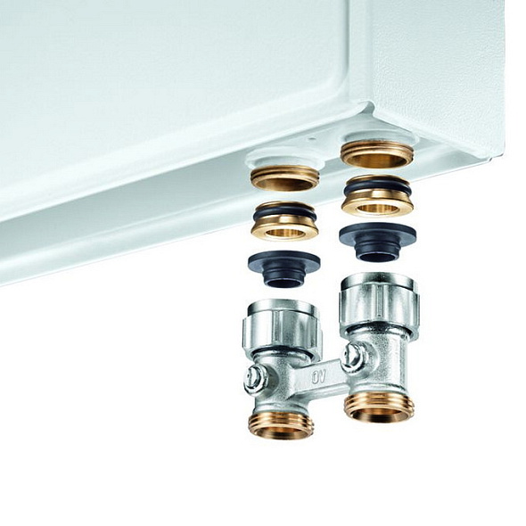 Узел подключения Oventrop Multiflex F, 3/4 НГ x 3/4 НР, проходной