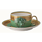 Чашка чайная с блюдцем Versace Medusa Amplified Green Coin 200 мл